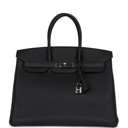 New Hermes Birkin 35 Black Togo Palladium Hardware