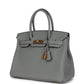 Hermes Birkin 30 Gris Mouette Togo Gold Hardware