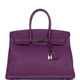 Hermes Birkin 35 Anemone Togo Palladium Hardware