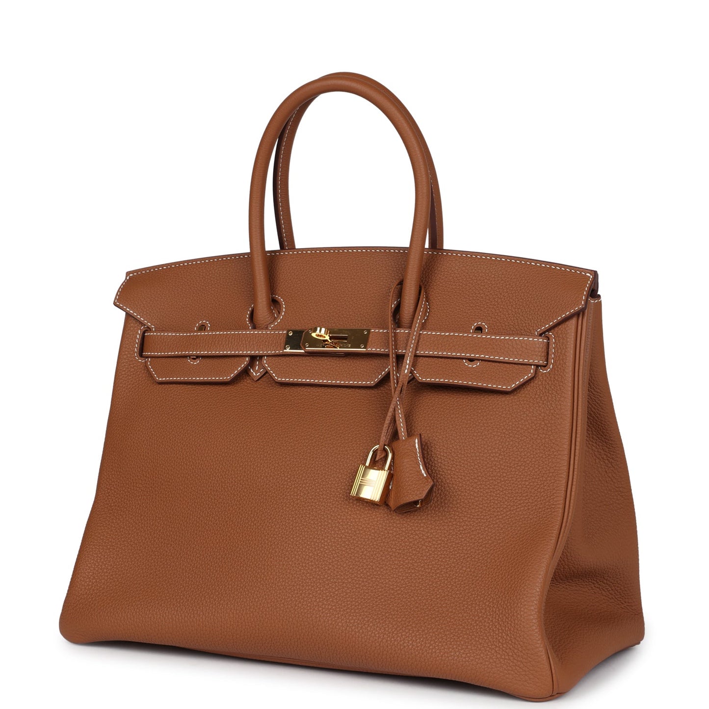Pre-owned Hermes Birkin 35 Gold Togo Gold Hardware