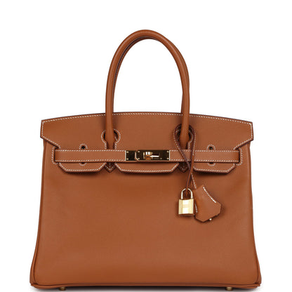 New Hermes Birkin 30 Gold Epsom Gold Hardware