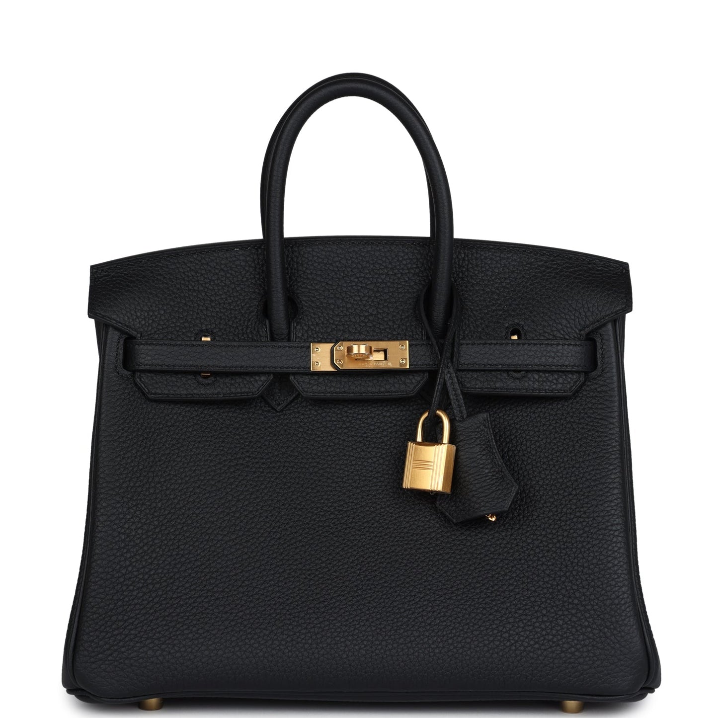 Remaining Balance - Hermes Birkin 25 Black Togo Brushed Gold Hardware