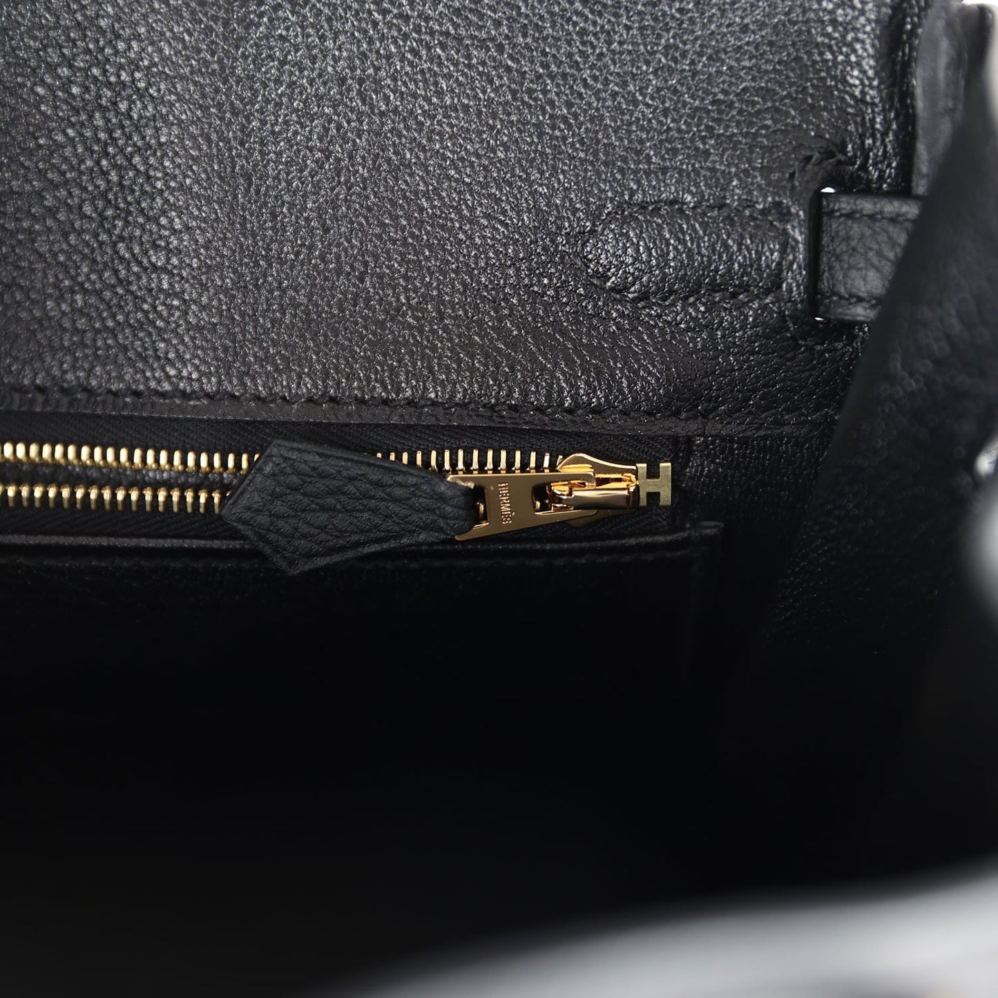 Remaining Balance - Hermes Birkin 25 Black Togo Brushed Gold Hardware