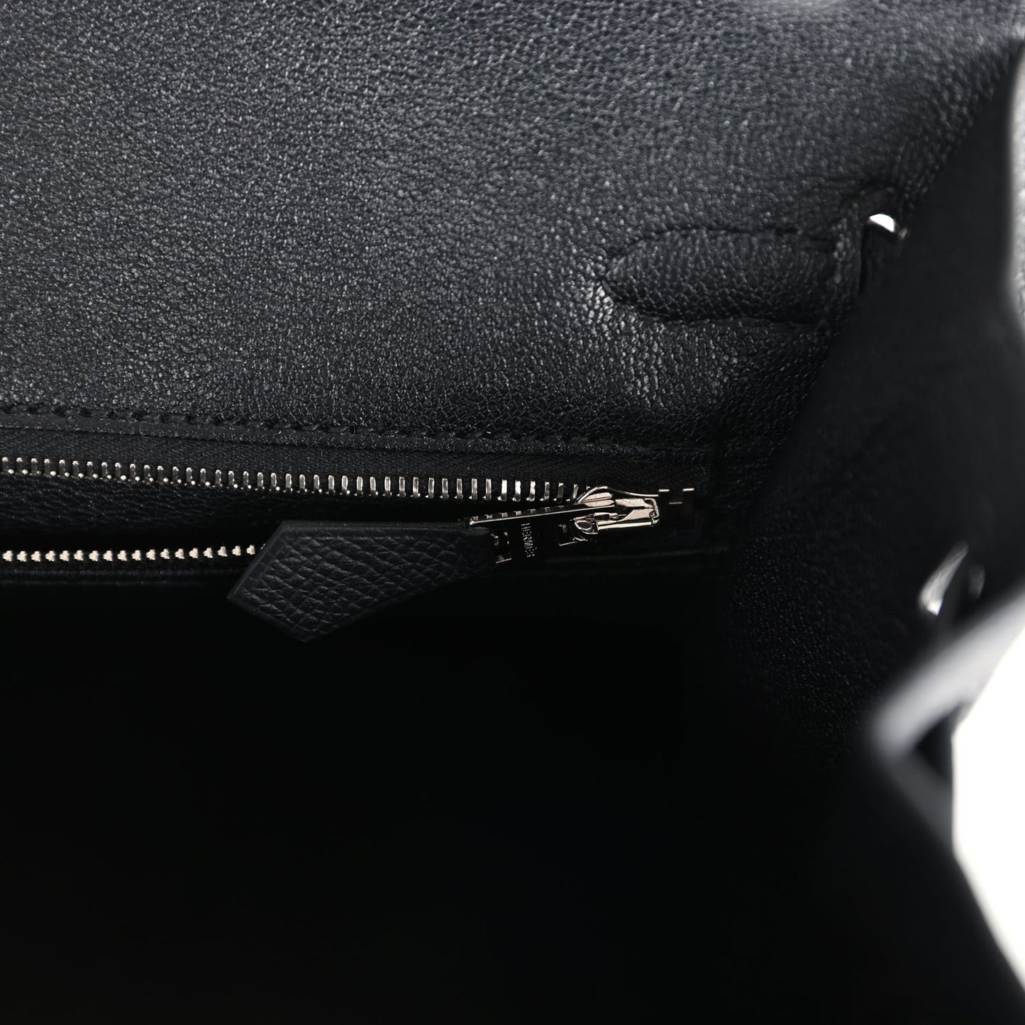 Hermes Birkin Sellier 25 Black Epsom Palladium Hardware