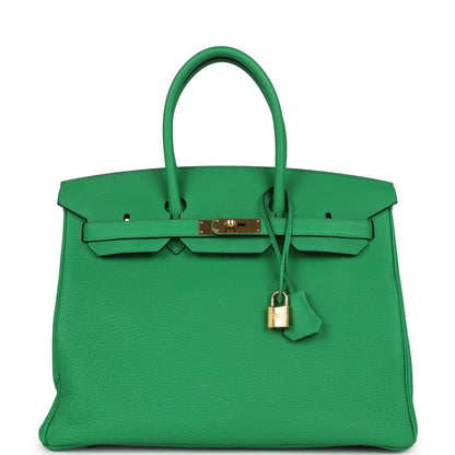 Hermes Birkin 35 Bambou Togo Gold Hardware