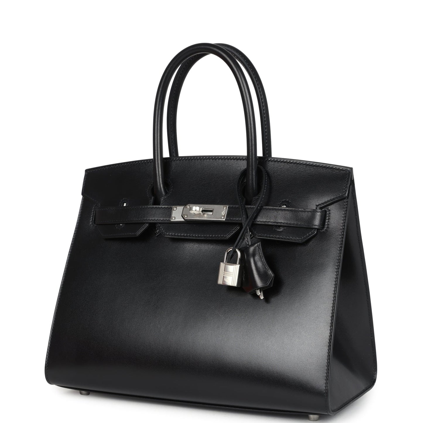 Hermes Birkin Sellier 30 Black Box Palladium Hardware