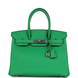 Hermes Birkin 30 Bambou Clemence Palladium Hardware