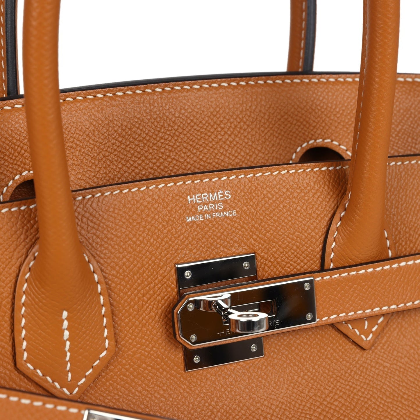 Preowned Hermes Birkin 30 Toffee Epsom Palladium Hardware