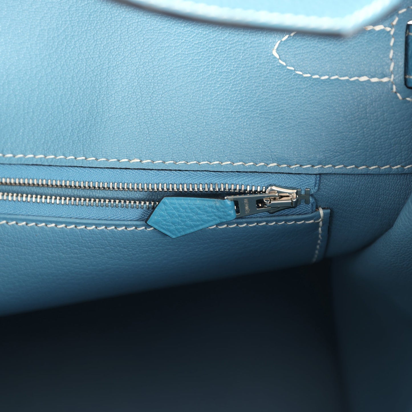 Hermes Birkin 35 Blue Jean Togo Palladium Hardware