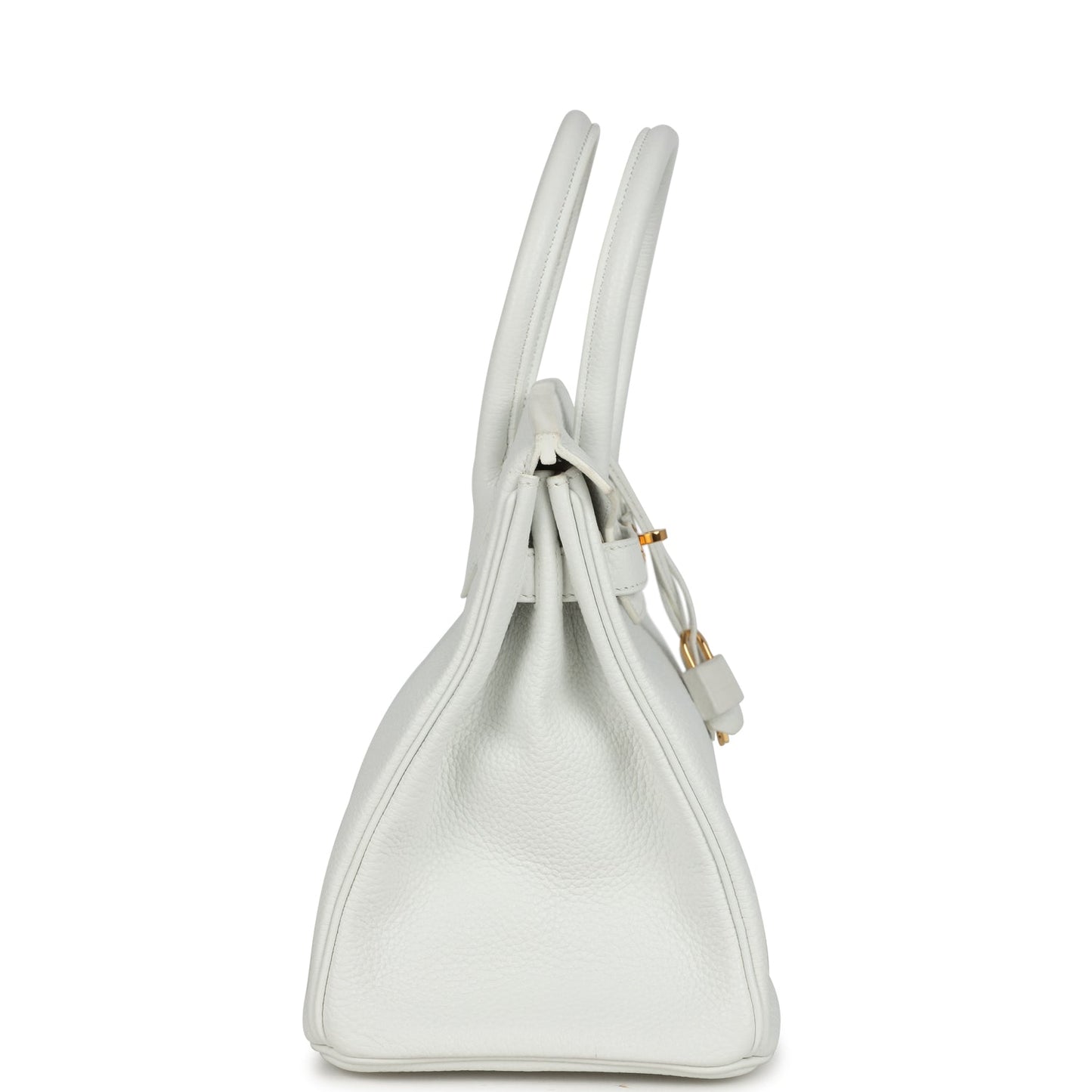 Pre-owned Hermes Birkin 30 White Clemence Gold Hardware