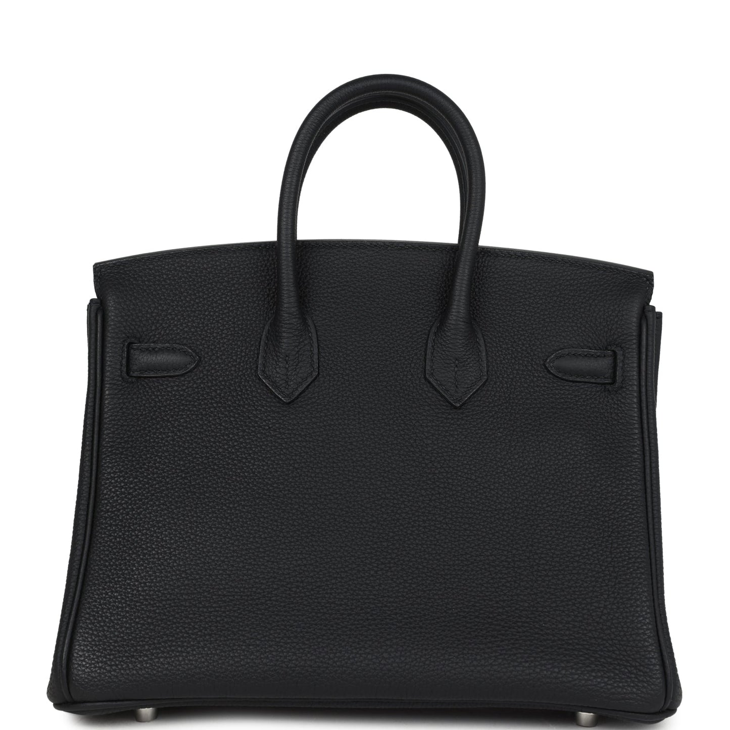 Pre-owned Hermes Birkin 25 Black Togo Palladium Hardware