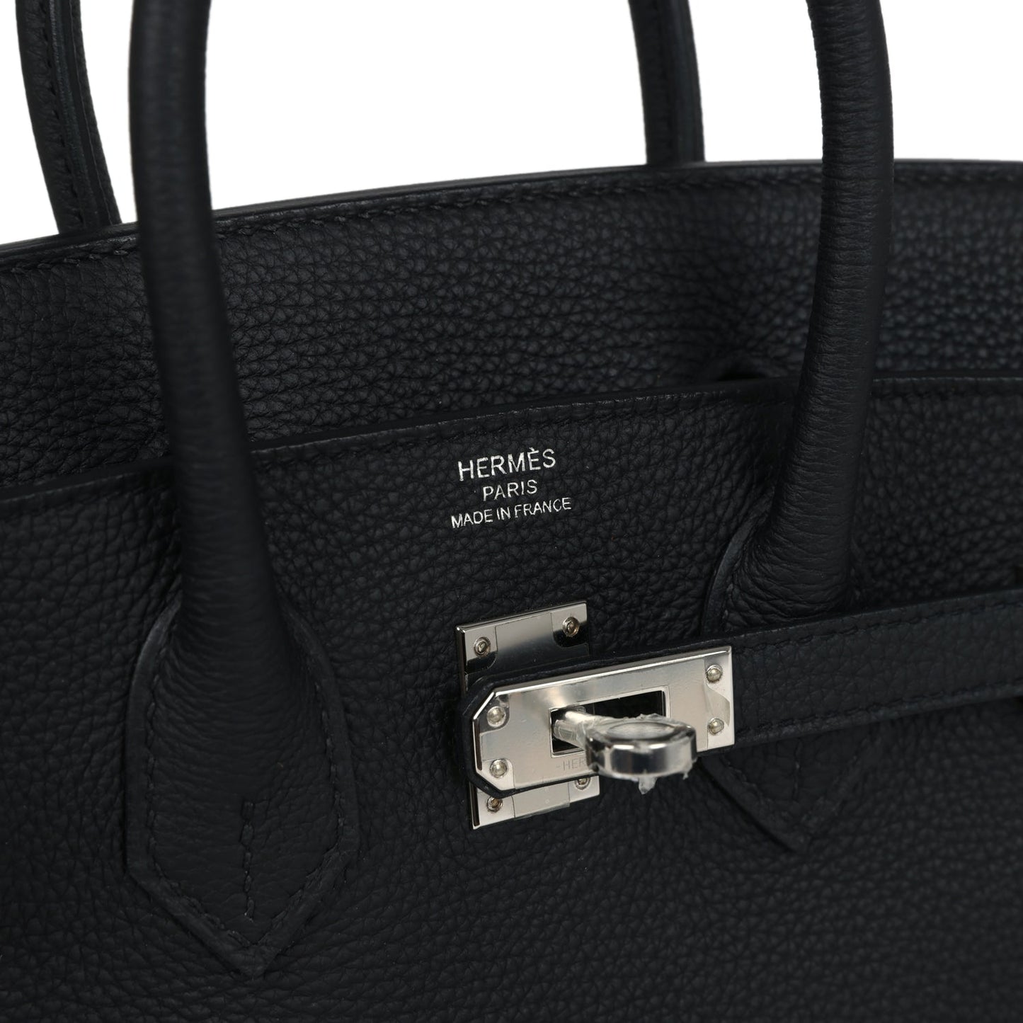 Pre-owned Hermes Birkin 25 Black Togo Palladium Hardware