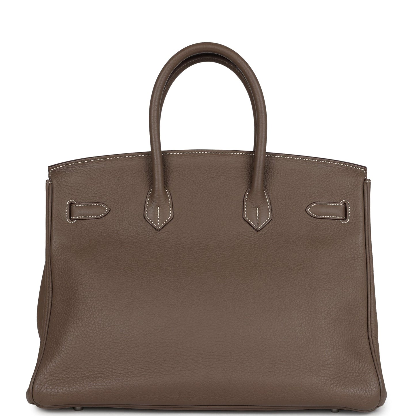 Pre-owned Hermes Birkin 35 Etoupe Togo Palladium Hardware