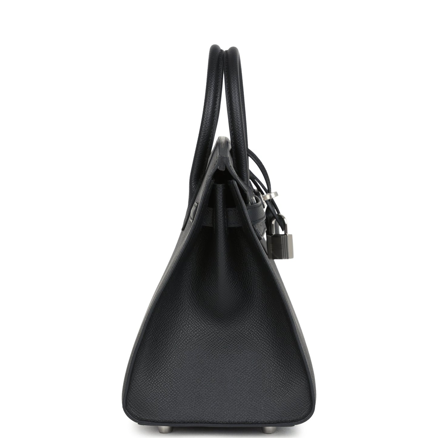 Hermes Birkin Sellier 25 Black Epsom Palladium Hardware