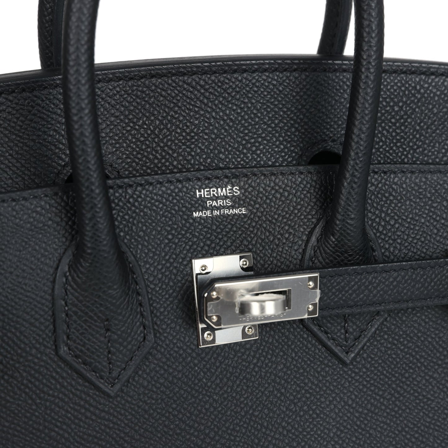 Hermes Birkin Sellier 25 Black Epsom Palladium Hardware