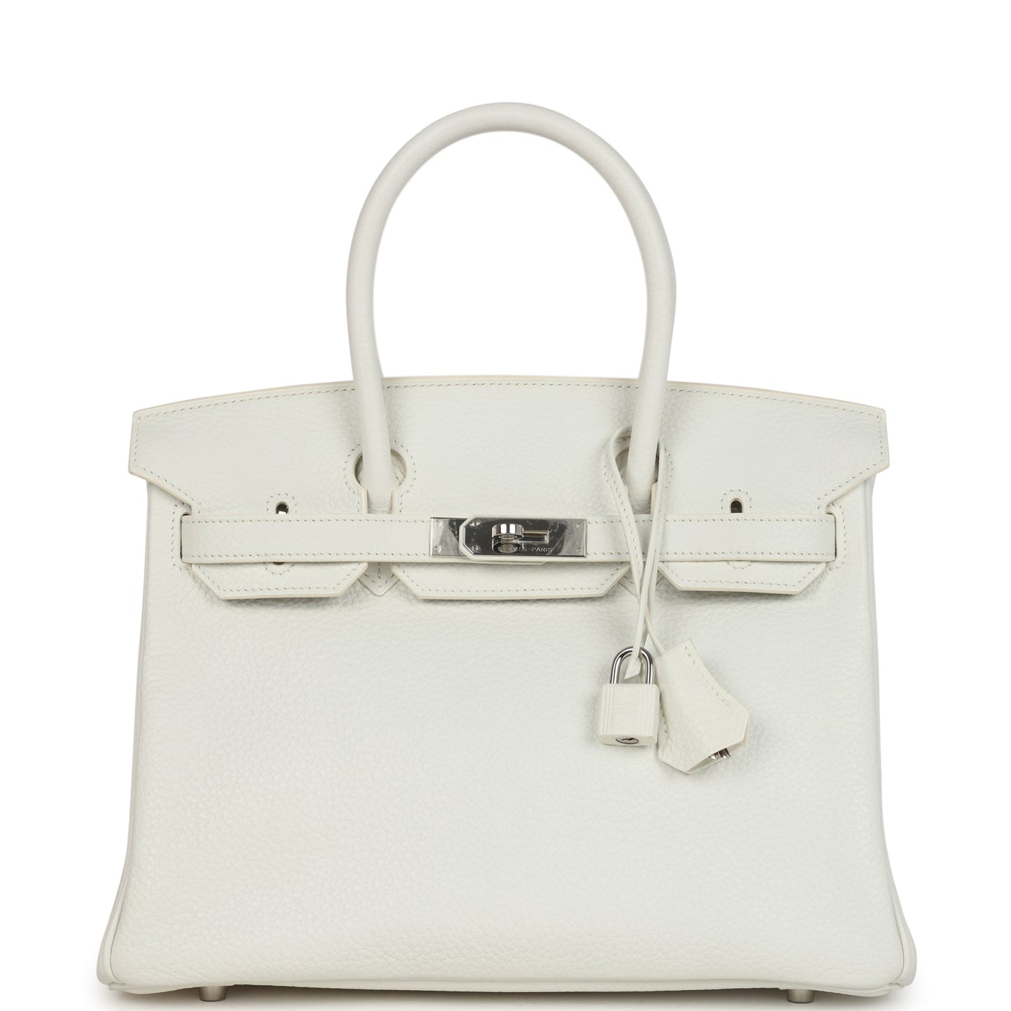 Hermes Birkin 30 White Clemence Palladium Hardware