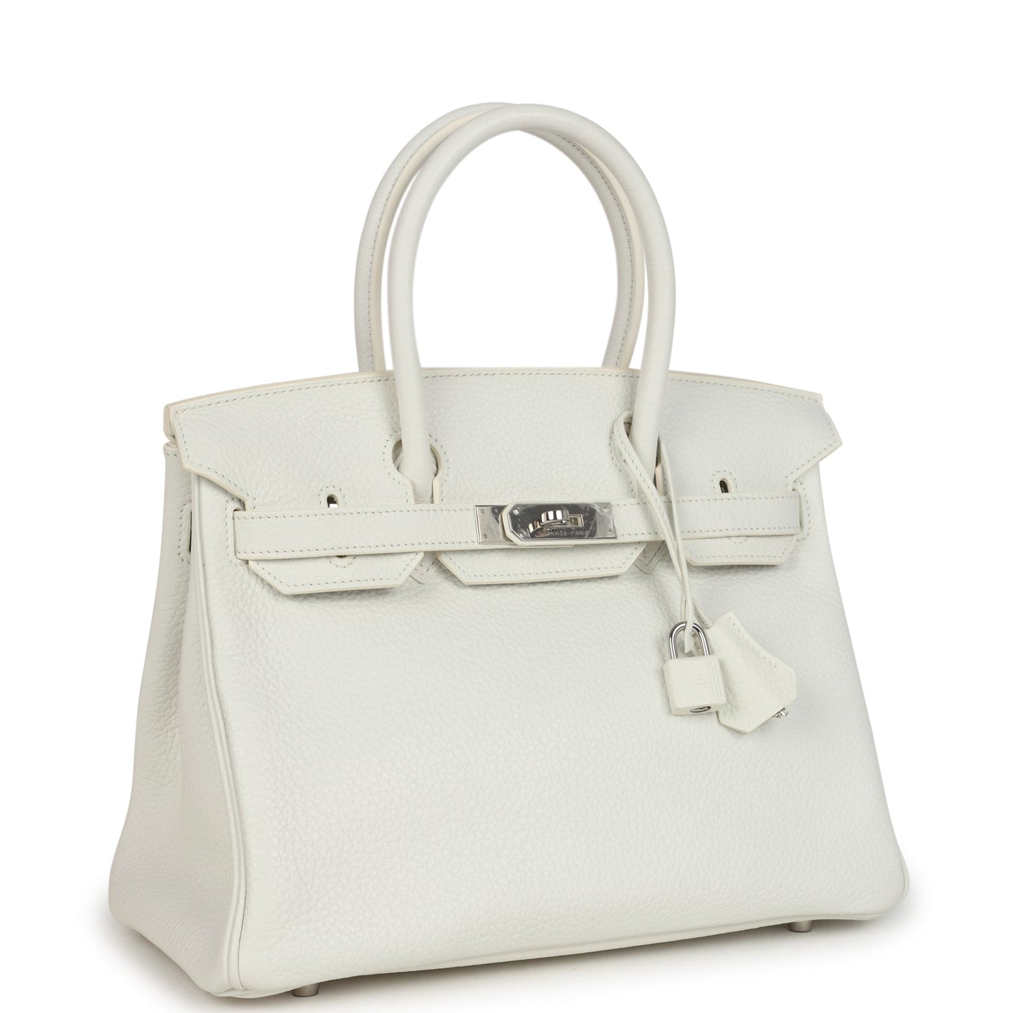 Hermes Birkin 30 White Clemence Palladium Hardware