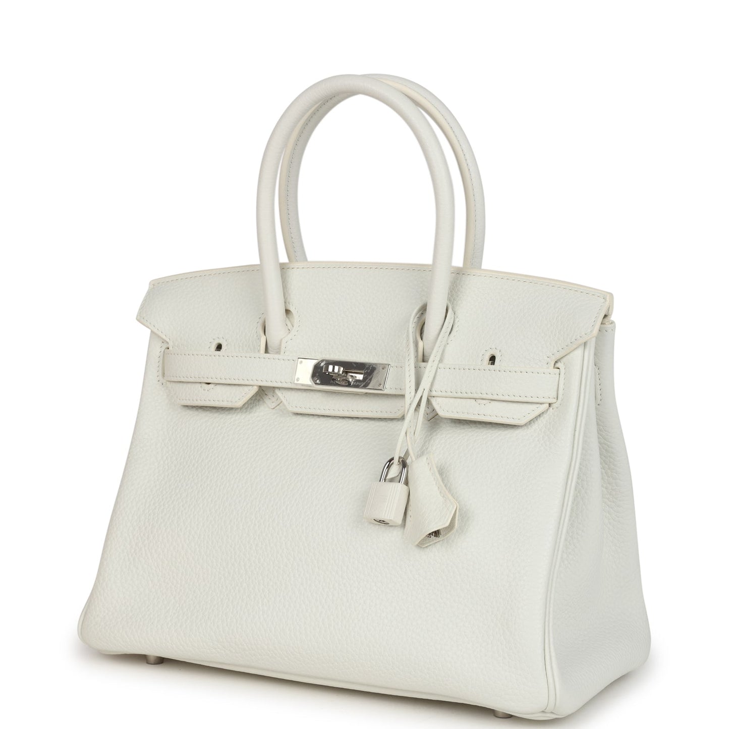 Hermes Birkin 30 White Clemence Palladium Hardware