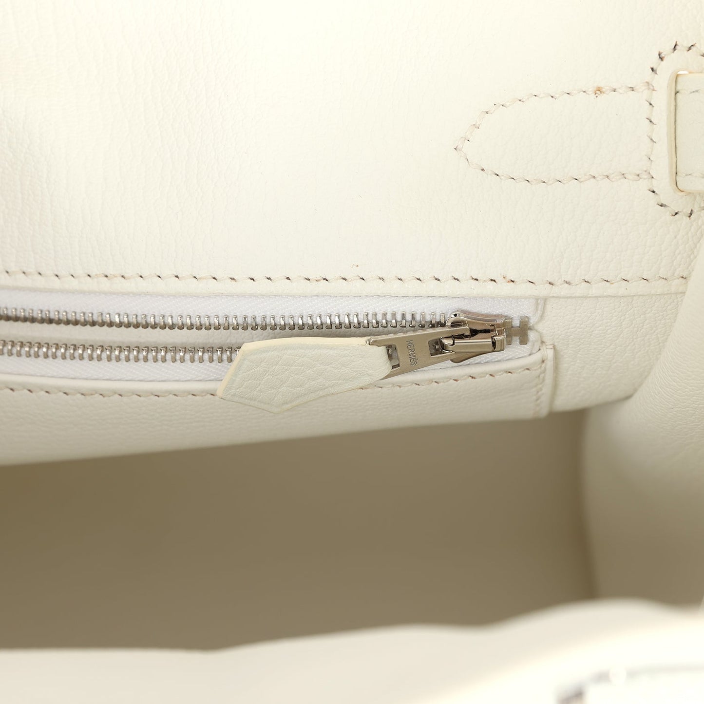 Hermes Birkin 30 White Clemence Palladium Hardware