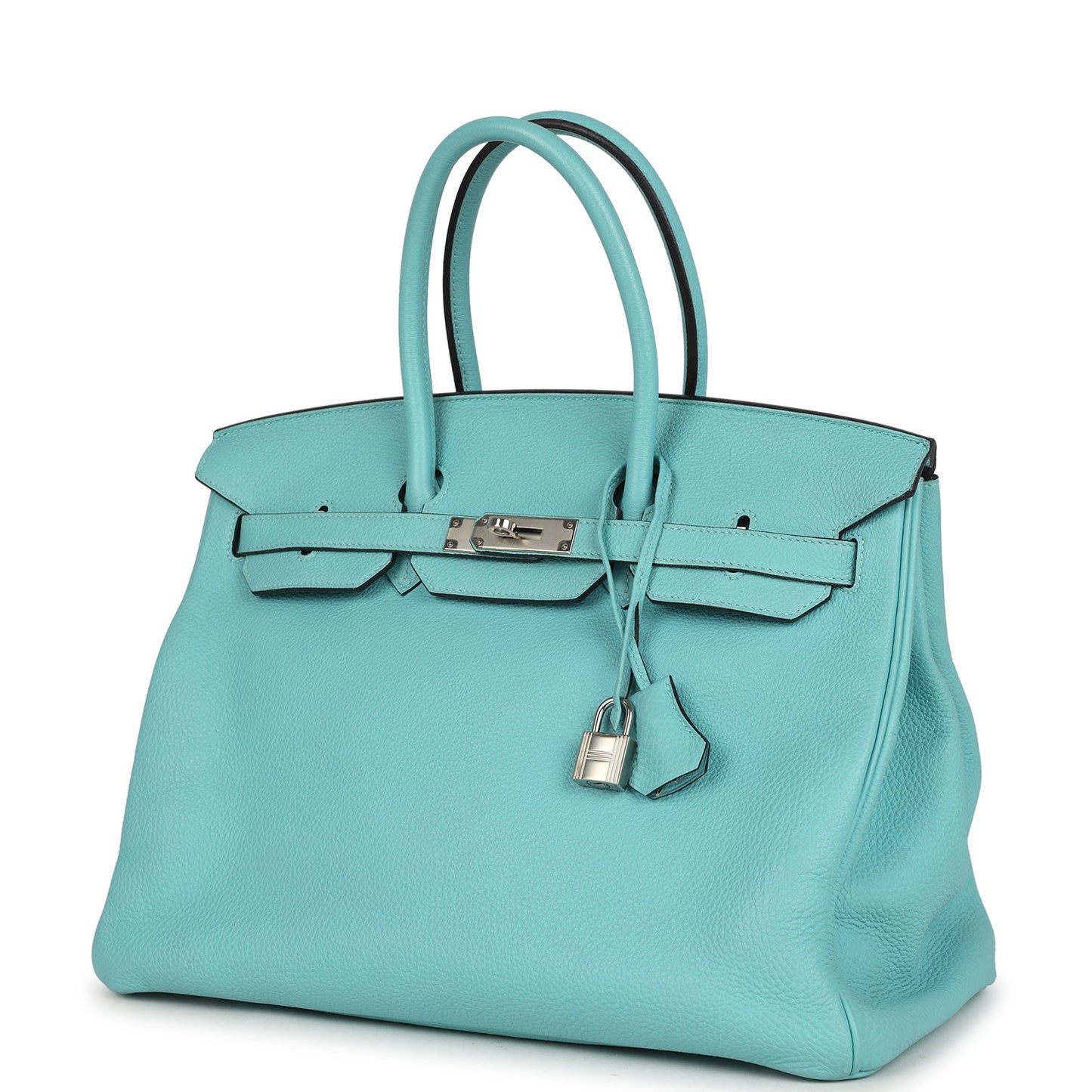 Hermes Birkin 35 Bleu Atoll Togo Palladium Hardware