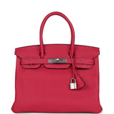Hermes Birkin 30 Framboise Togo Palladium Hardware