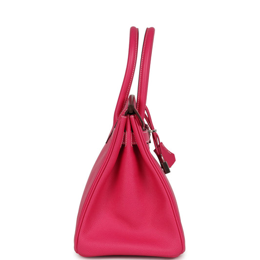 Hermes Birkin 30 Rose Tyrien Epsom Palladium Hardware