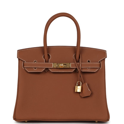 Hermes Birkin 30 Gold Togo Gold Hardware