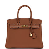 Hermes Birkin 30 Gold Togo Gold Hardware