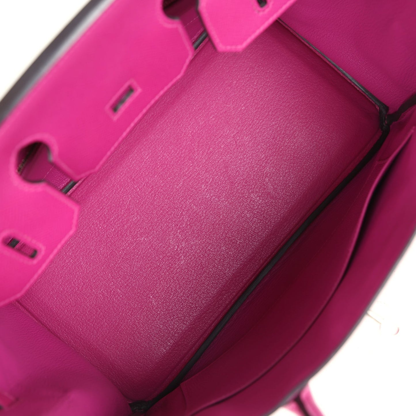 Pre-owned Hermes Birkin 30 Rose Pourpre Epsom Palladium Hardware