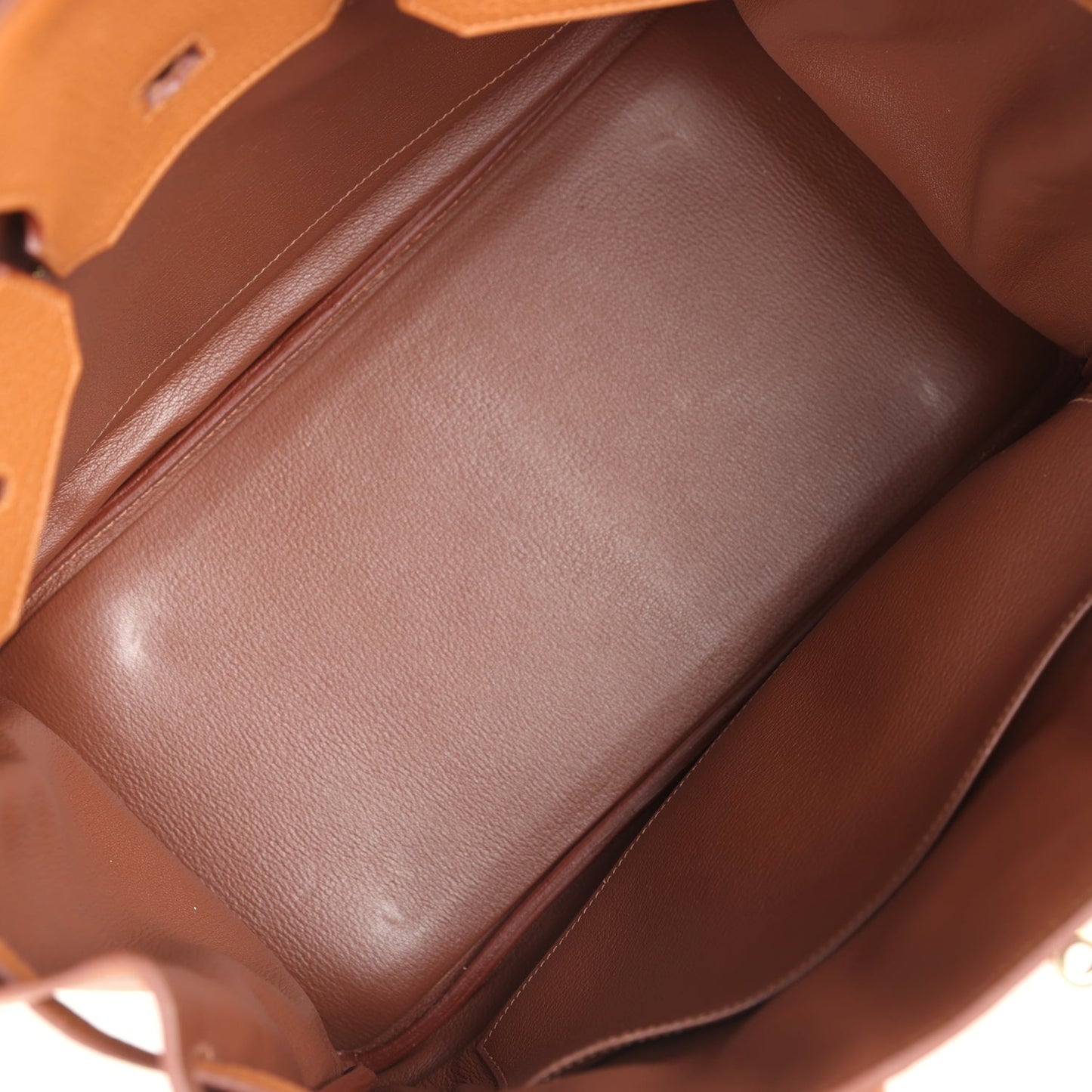 Hermes Birkin Club 35 Gold and Marron d'Inde Clemence and Ficelle Lizard Permabrass Hardware