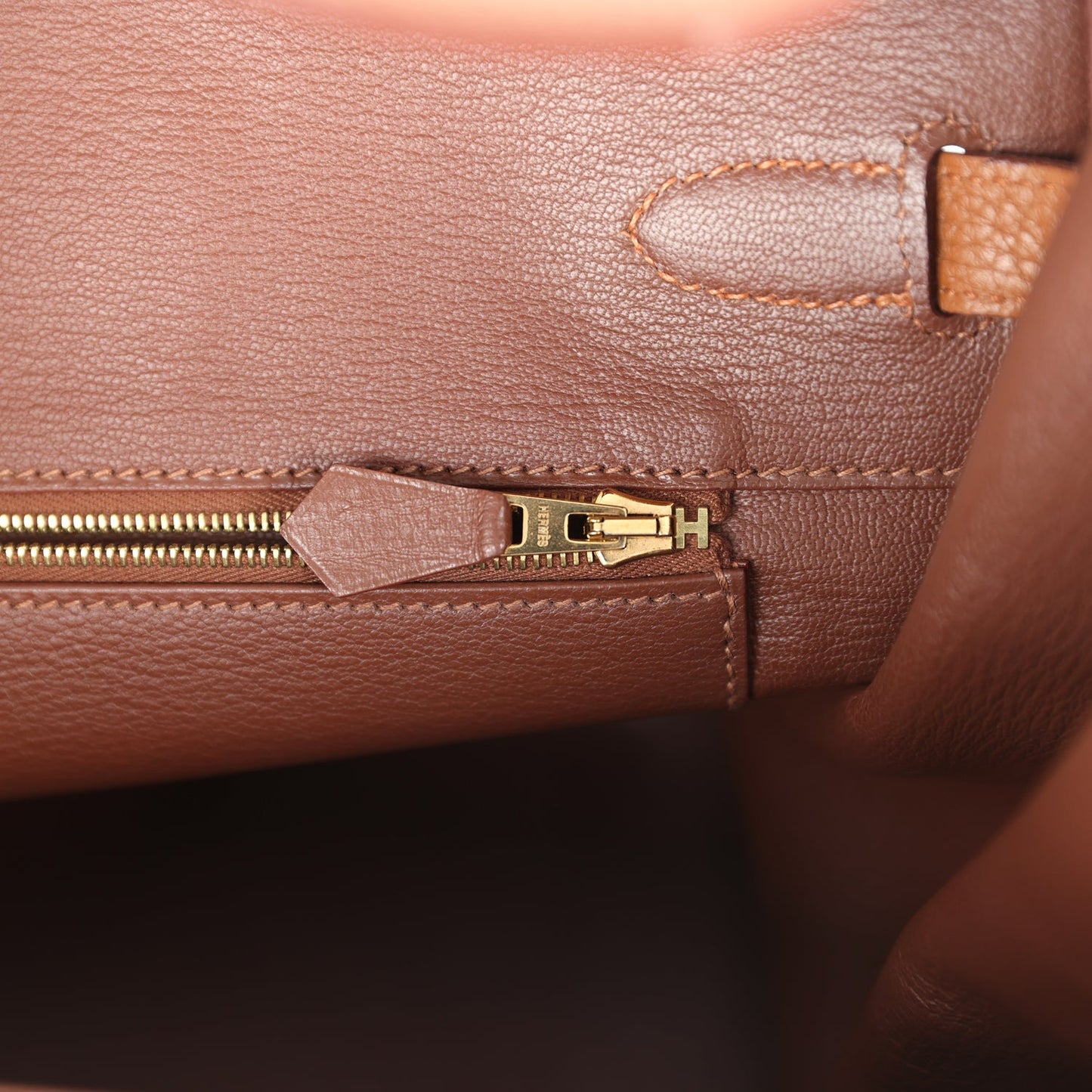 Hermes Birkin Club 35 Gold and Marron d'Inde Clemence and Ficelle Lizard Permabrass Hardware