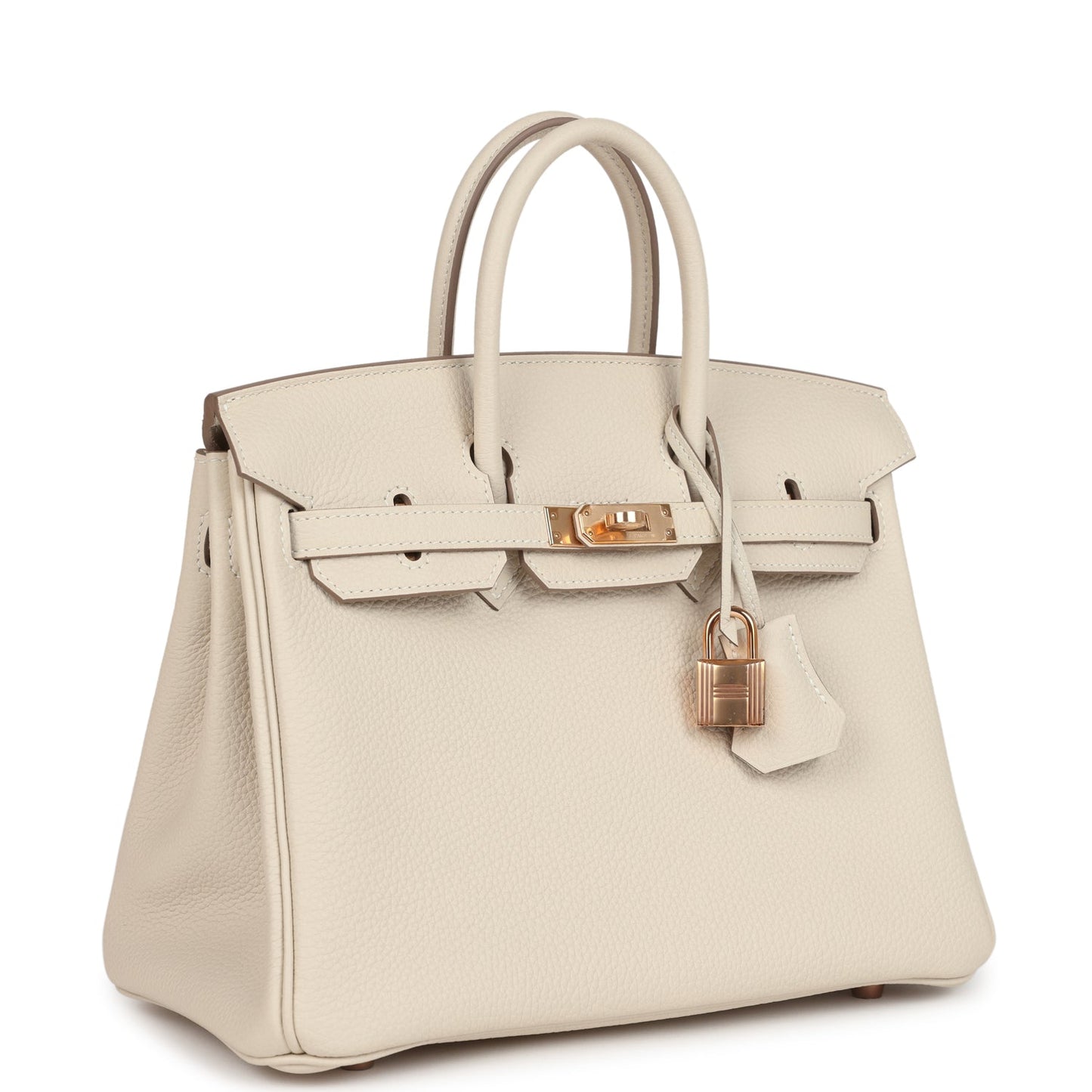 Hermes Birkin 25 Craie Togo Rose Gold Hardware