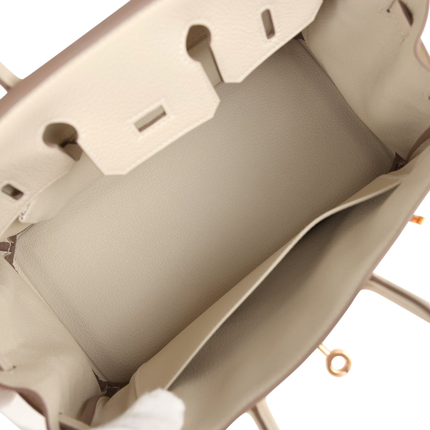 Hermes Birkin 25 Craie Togo Rose Gold Hardware