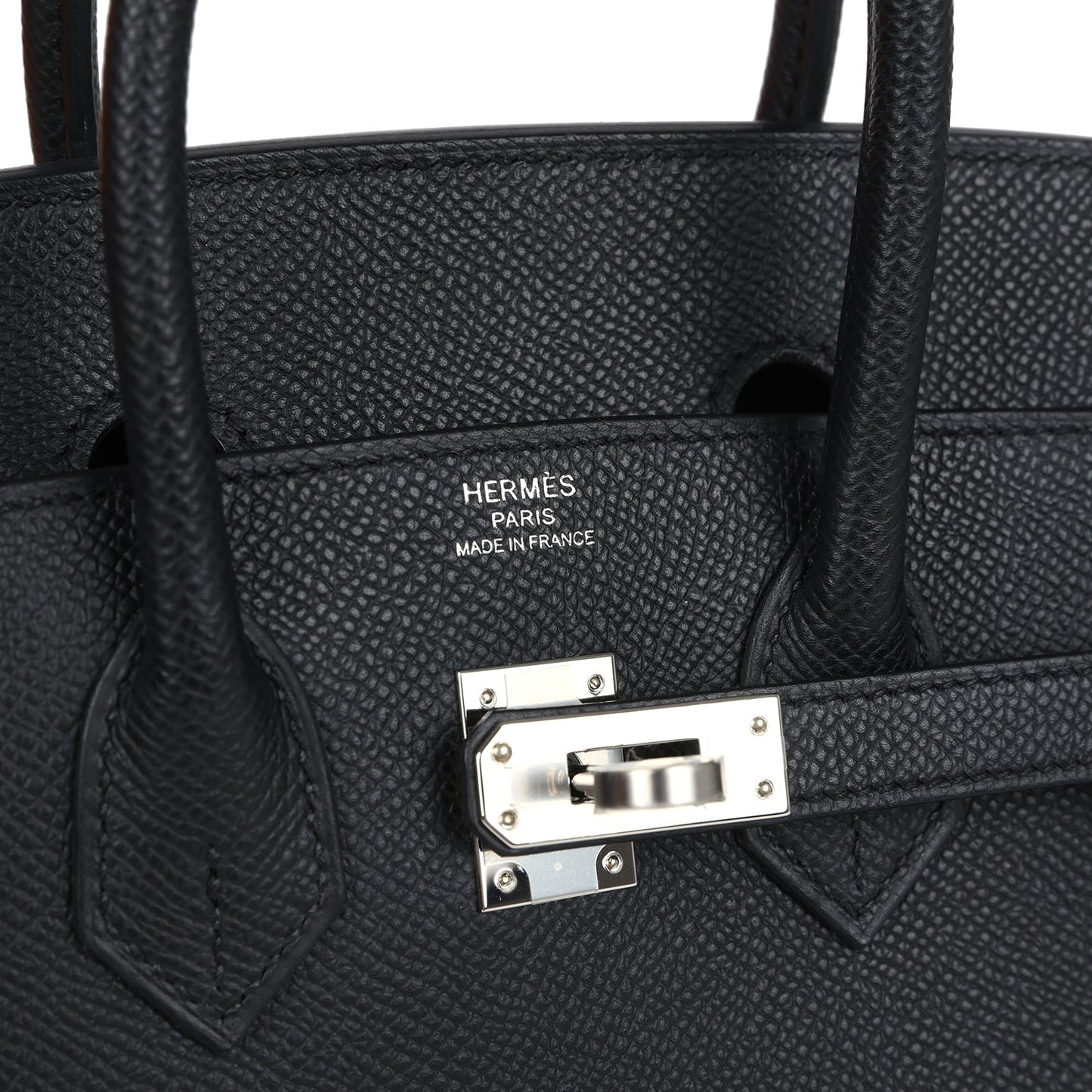 Hermes Birkin Sellier 25 Black Epsom Palladium Hardware