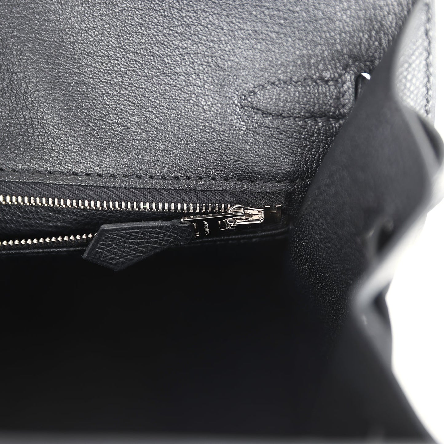 Hermes Birkin Sellier 25 Black Epsom Palladium Hardware