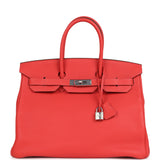 Hermes Birkin 35 Rose Jaipur Clemence Palladium Hardware