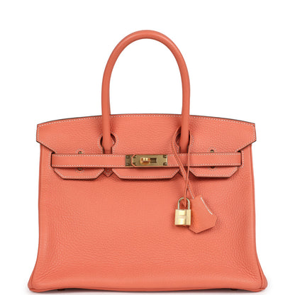 Hermes Birkin 30 Crevette Clemence Gold Hardware