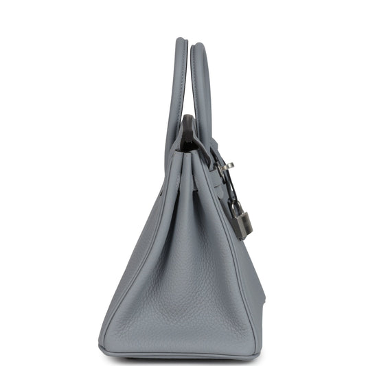 Hermes Birkin 25 Gris Pantin Togo Palladium Hardware