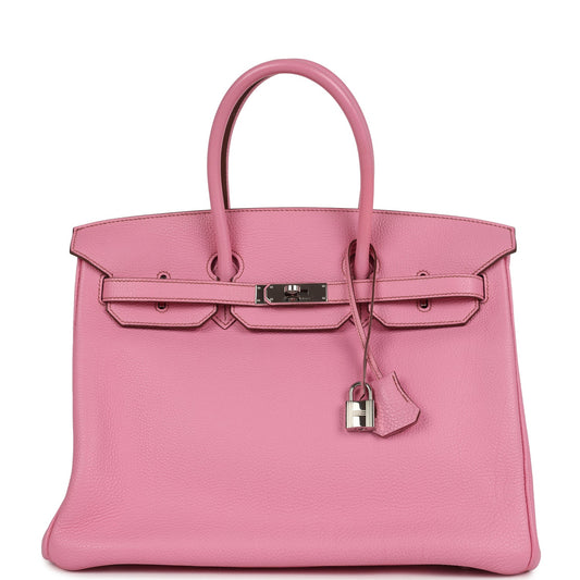 Hermes Birkin 35 Bubblegum Togo Palladium Hardware