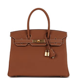 Hermes Birkin 30 Gold Togo Gold Hardware