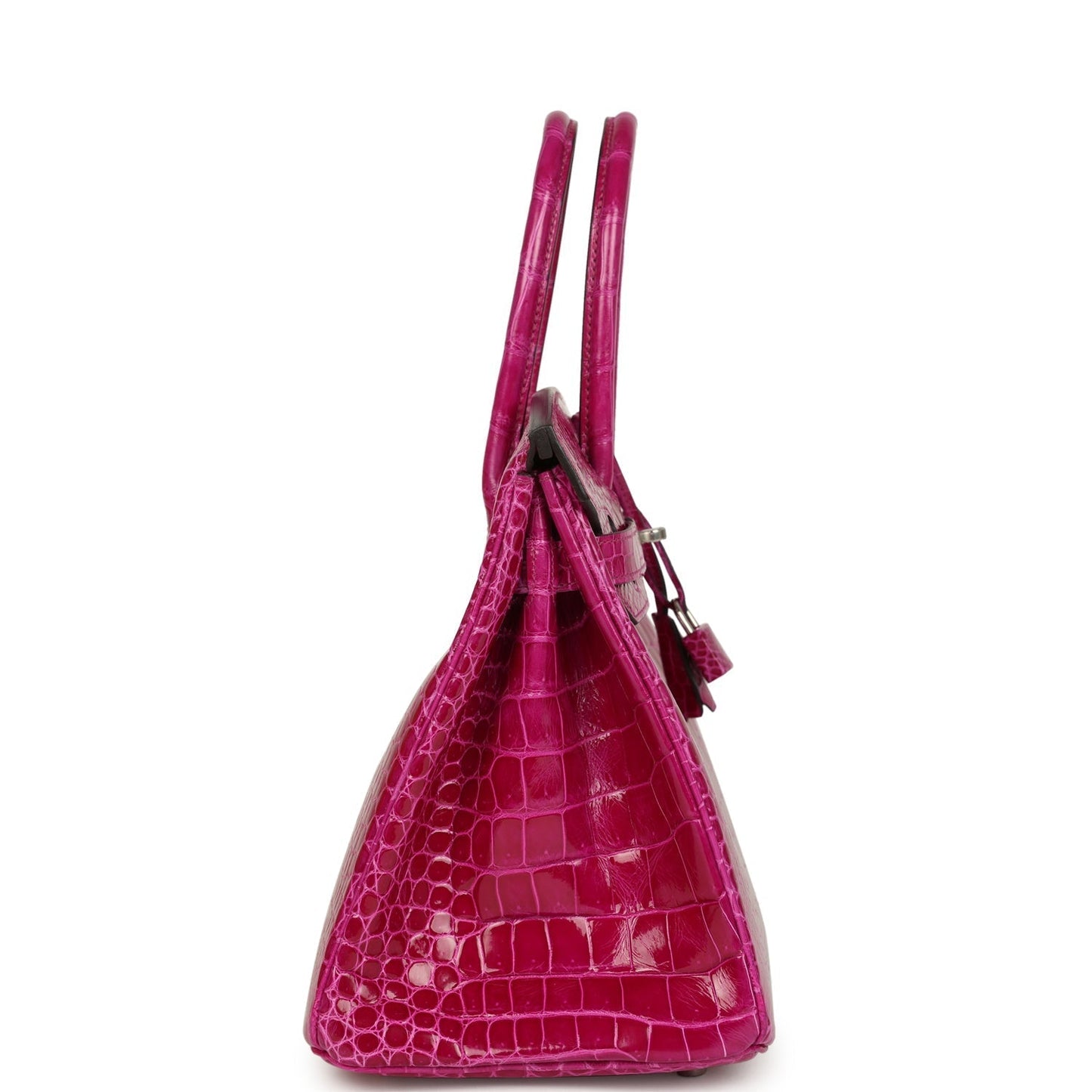 Hermes Birkin 30 Rose Poupre Shiny Porosus Crocodile Palladium Hardware