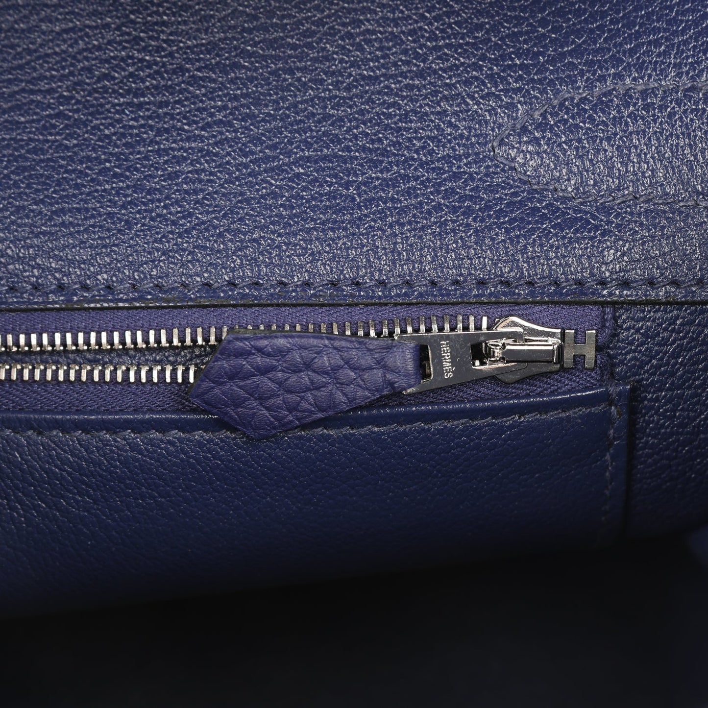 Hermes Birkin 30 Bleu Encre Togo and Shiny Niloticus Crocodile Touch Palladium Hardware