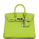 Hermes Candy Birkin 25 Kiwi Candy Epsom Palladium Hardware