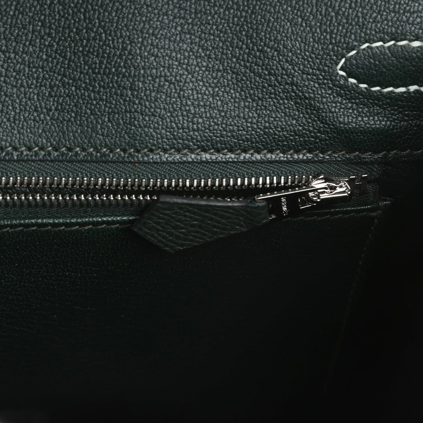 Hermes Birkin 25 Tricolor Vert Fonce, Ardoise and Vert Peppermint Epsom Palladium Hardware