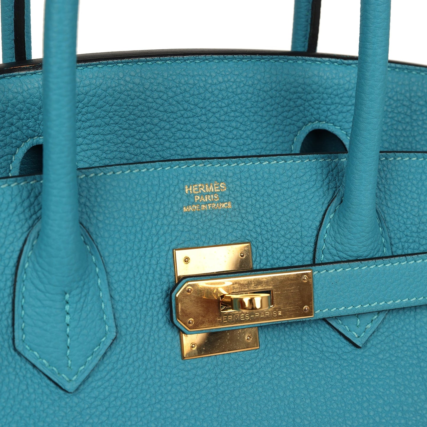 Hermes Birkin 30 Turquoise Togo Gold Hardware