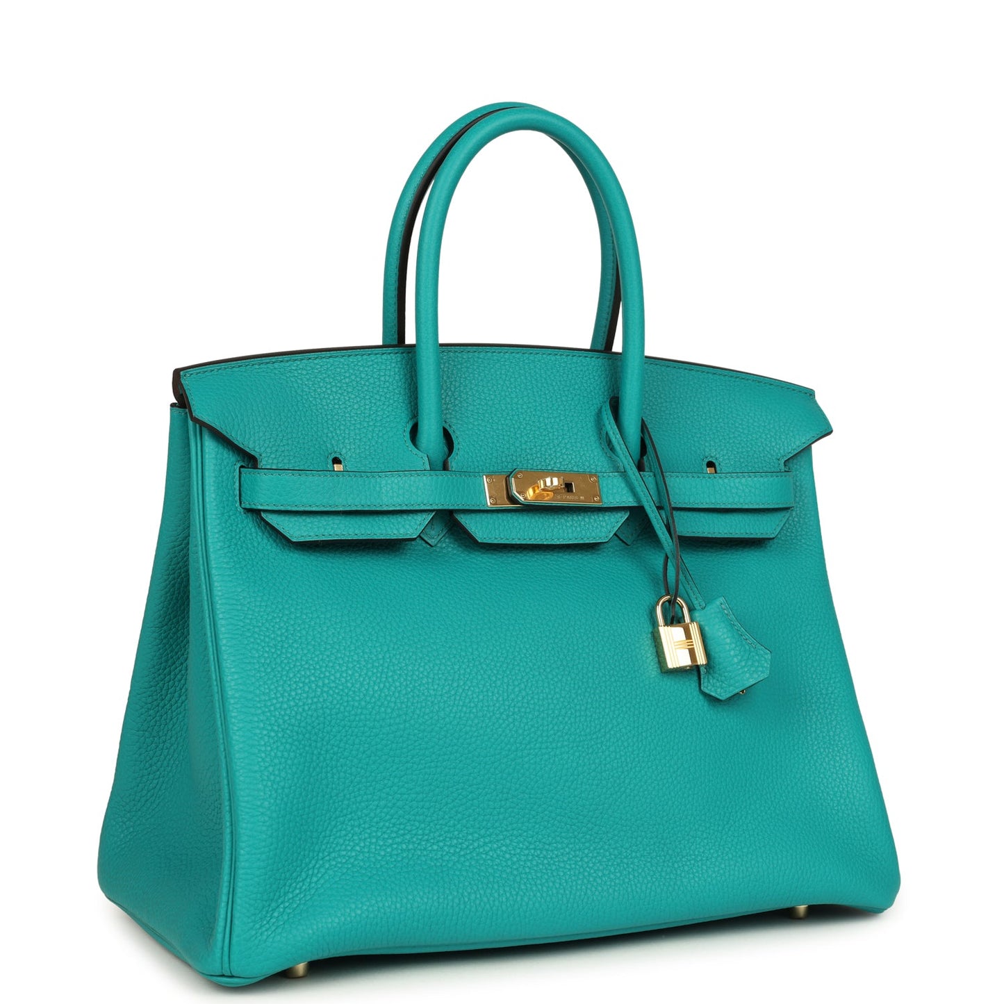 Hermes Birkin 35 Bleu Paon Togo Gold Hardware