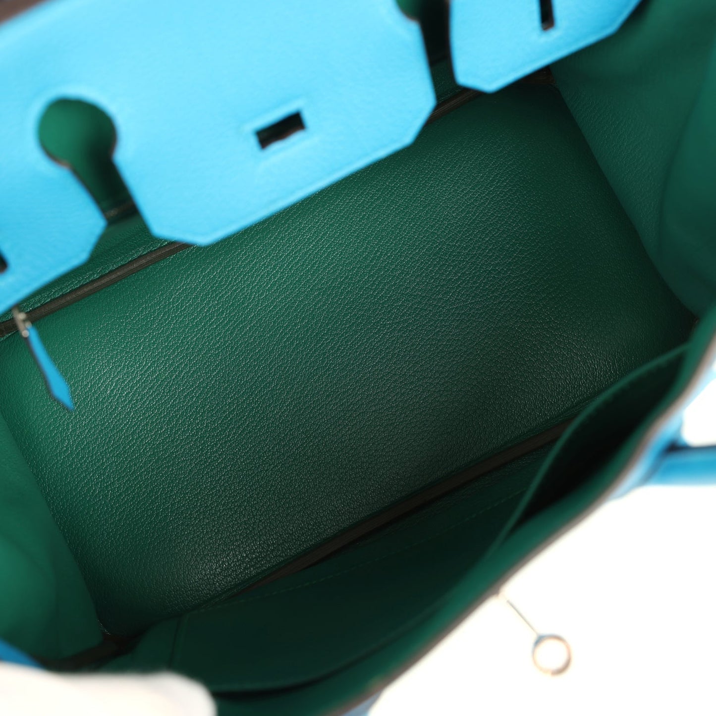 Hermes Birkin 30 Bleu Zanzibar Verso Togo Palladium Hardware