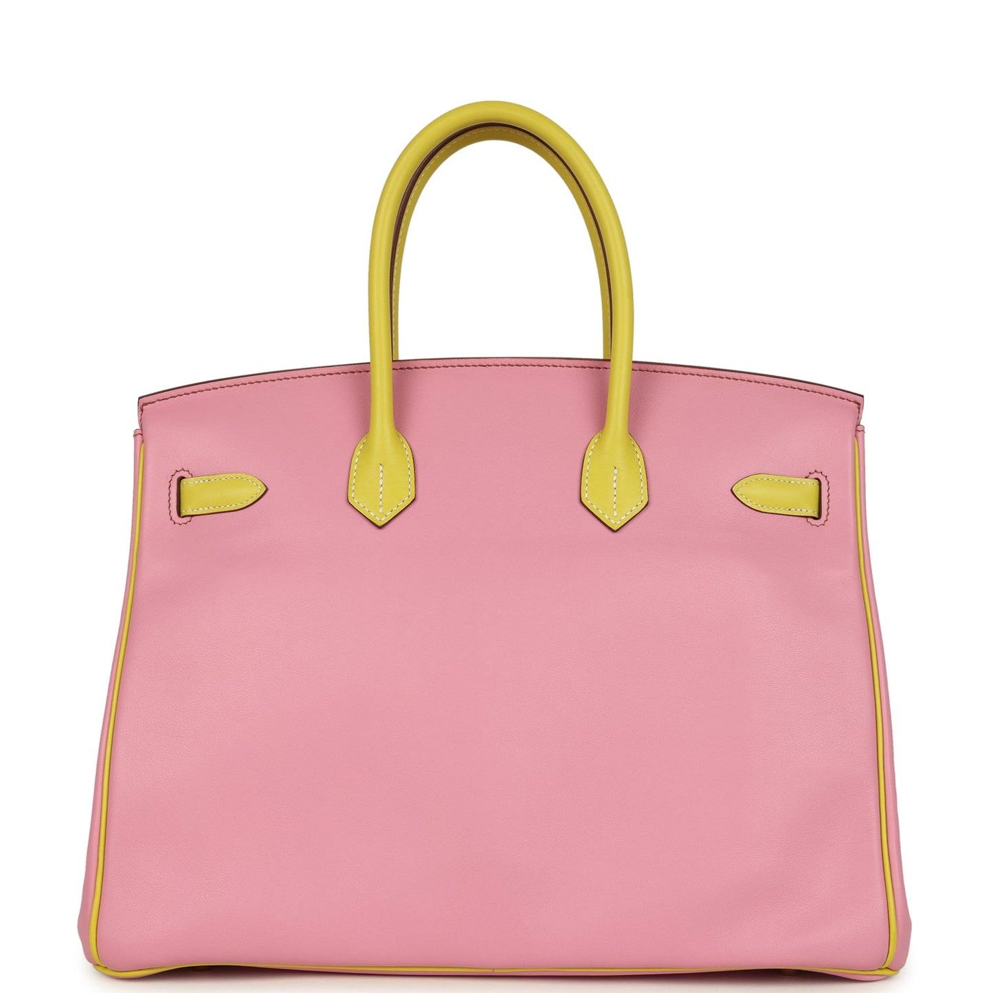 Hermes Special Order (HSS) Birkin 35 5P Bubblegum and Lime Swift Gold Hardware