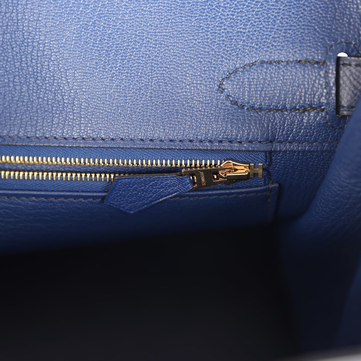 Hermes Special Order (HSS) Birkin 30 Bleu Electric and Bleu Saphir Epsom Brushed Gold Hardware