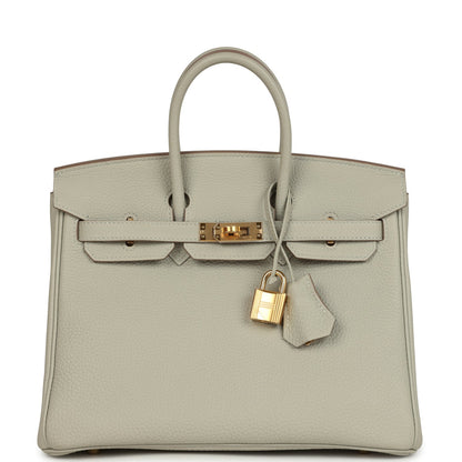 Hermes Birkin 25 Gris Perle Togo Gold Hardware